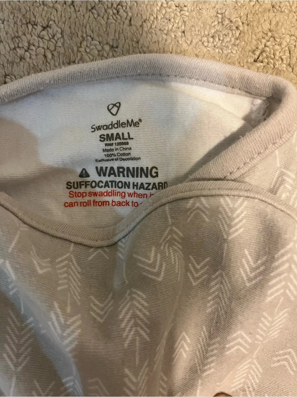 SwaddleMe Grey and White Baby Swaddle Wraps